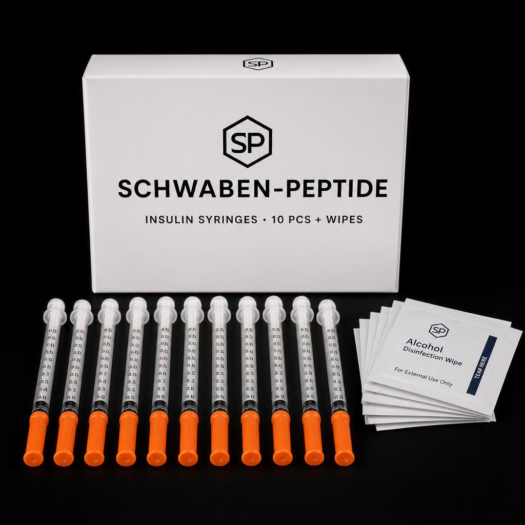 Insulinspritzen 10 Stück + Tücher